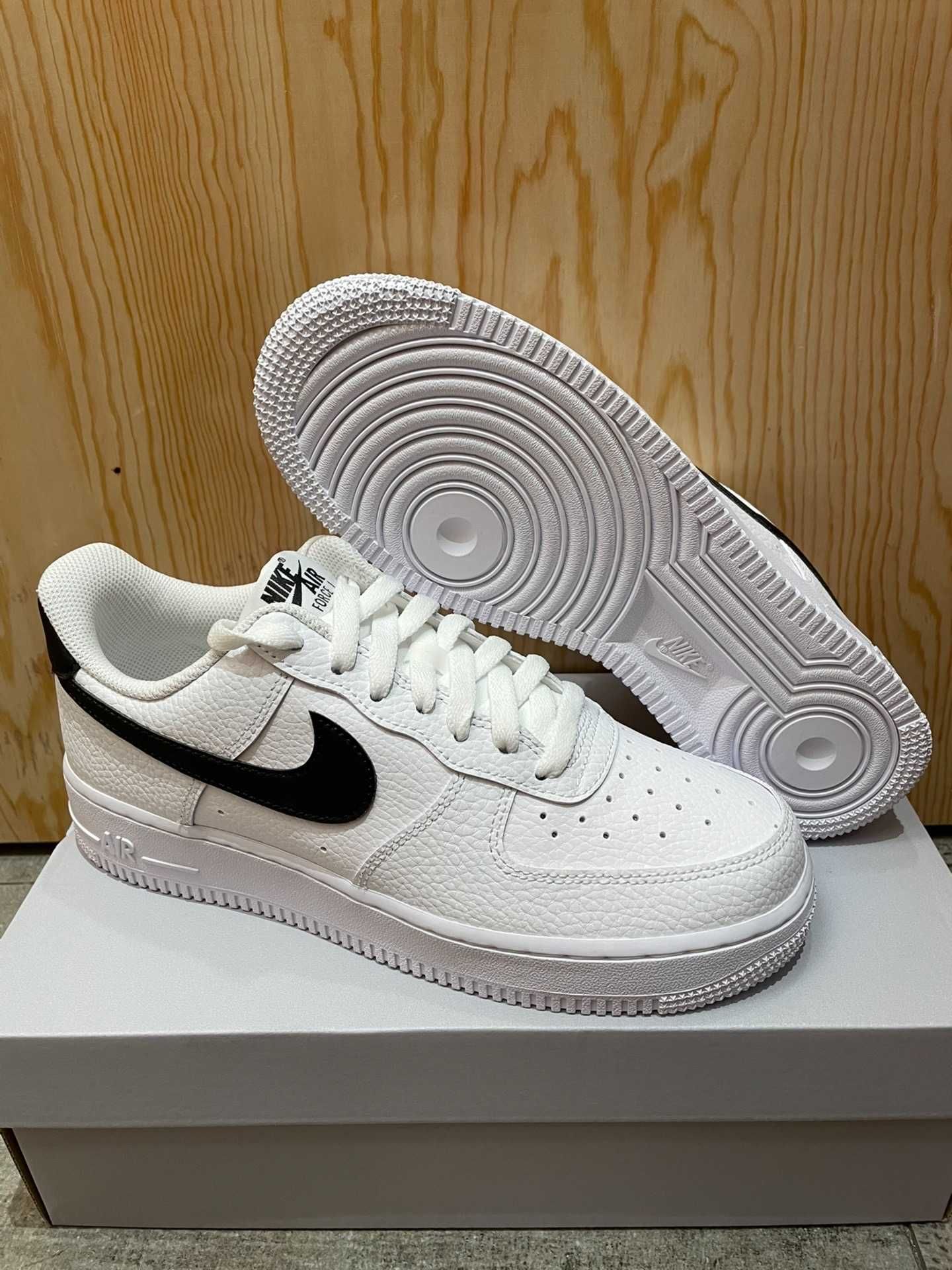 Nowe*Nike_Męskie_Air_Force1_White_Black*UnuseTrampki.45