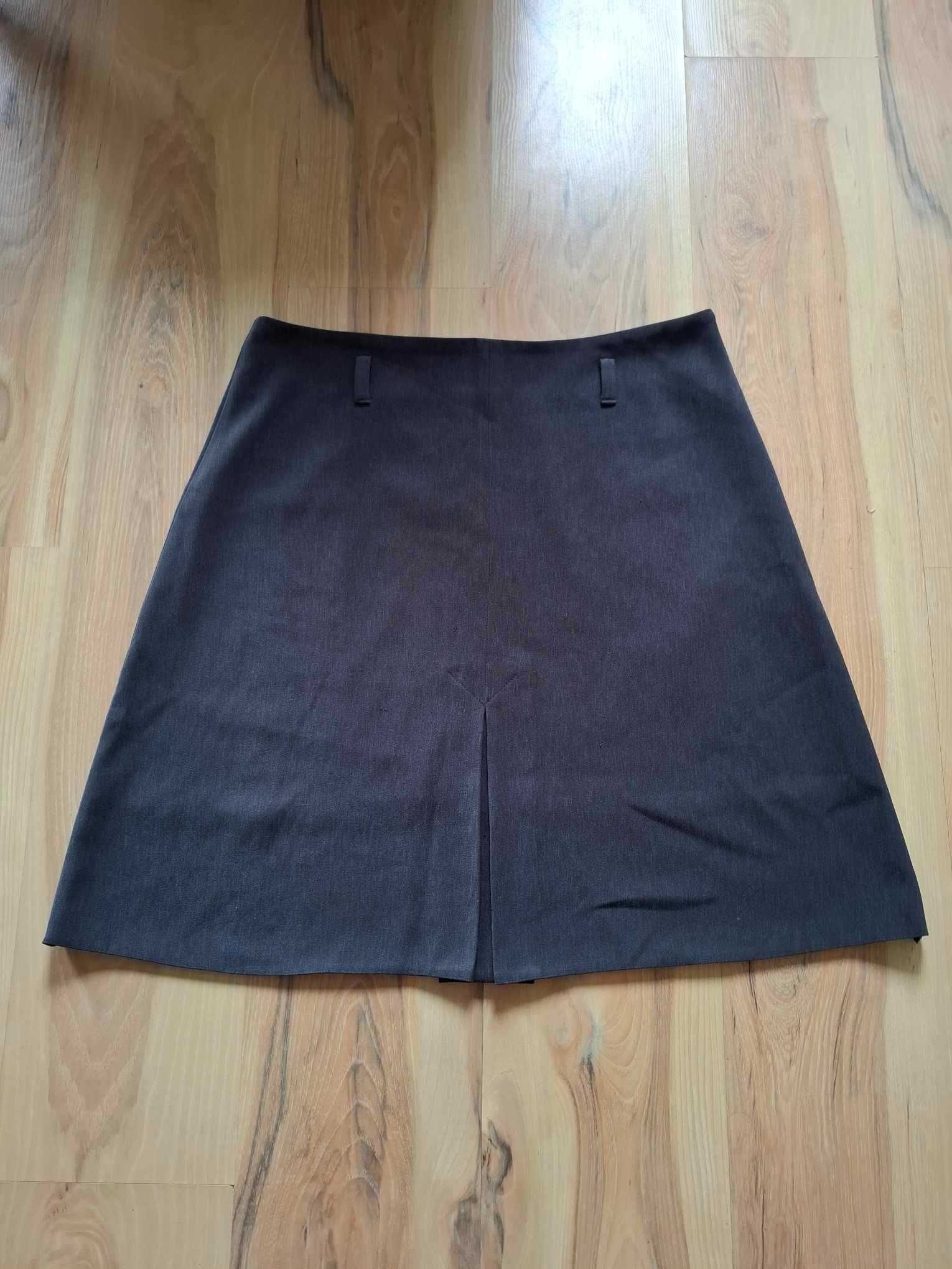 XXL 44 elegancka szara spódnica spódniczka materiałowa szary vintage