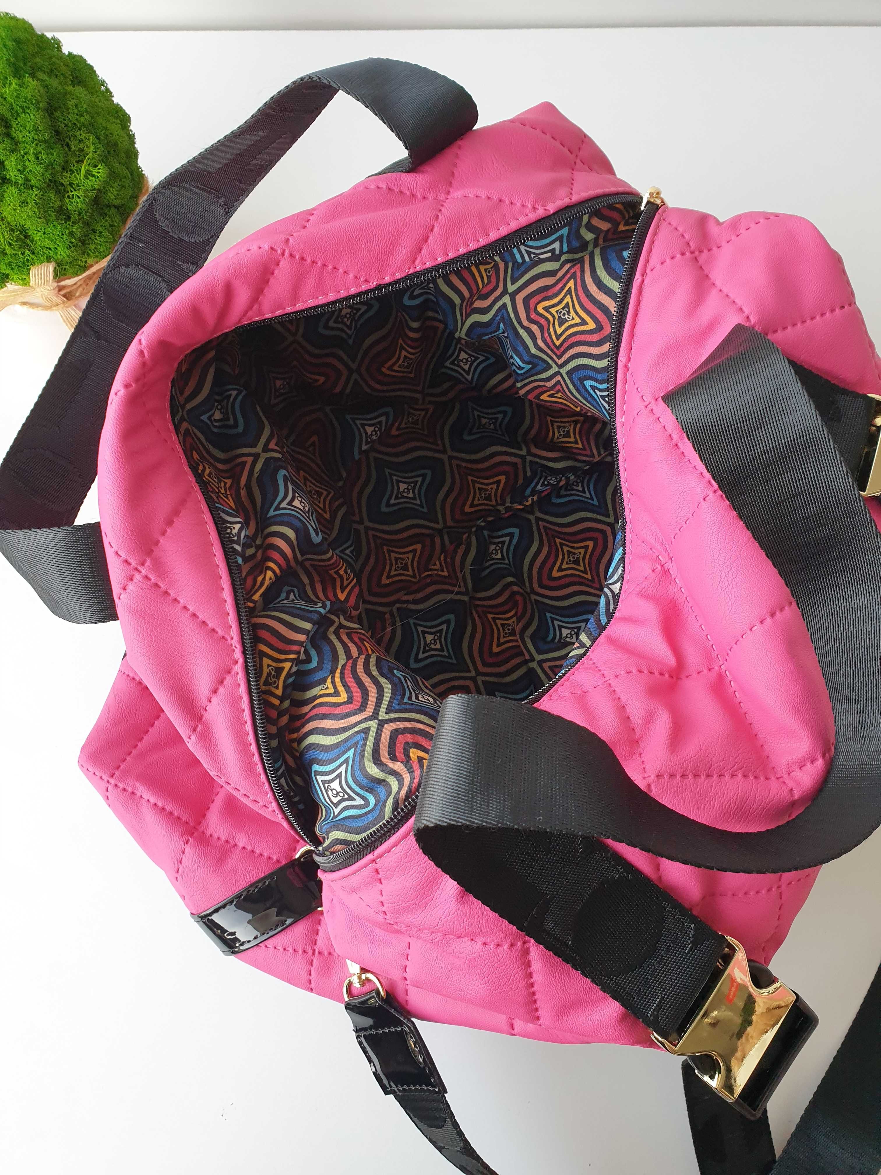 Torebka Shopper Ego torba fitnesówka róż różowa bagaż podręczny