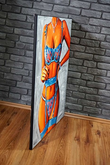 Duży obraz olejny akt oryginalny ręcznie malowany do sypialni biura