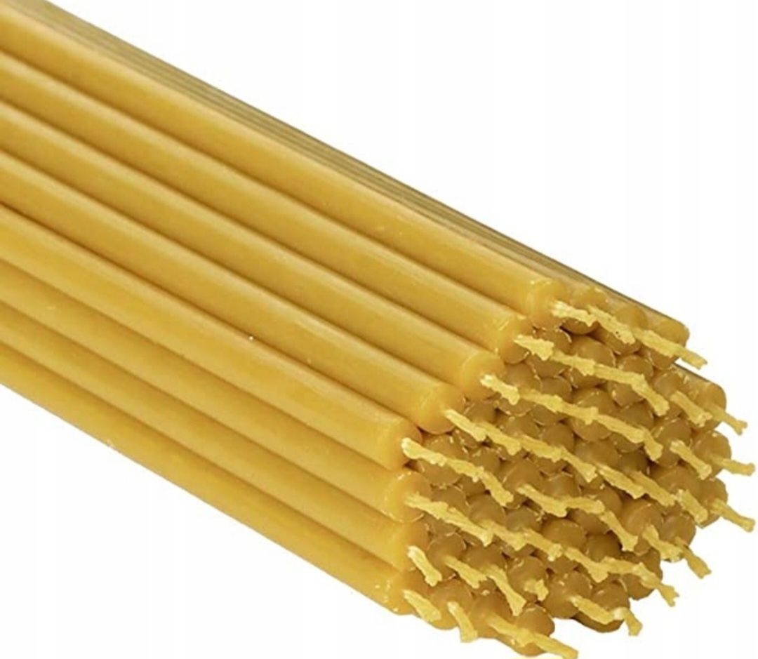 50 x Świece cerkiewne z wosku pszczelego - 14 cm