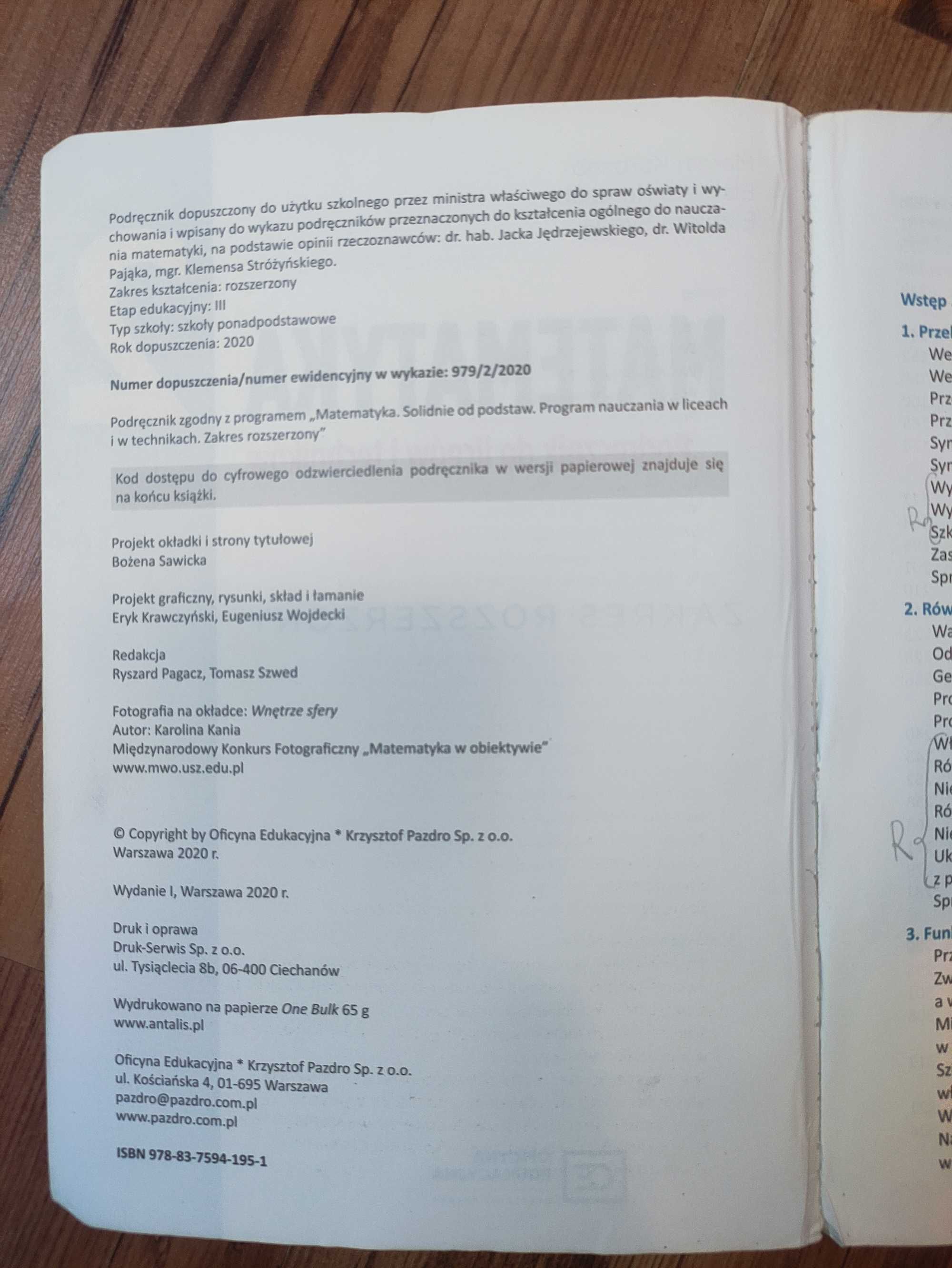 Matematyka pazdro 2 Zakres rozszerzony