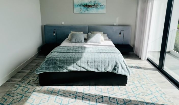 Casa casal Las kasas cabeceira azul claro