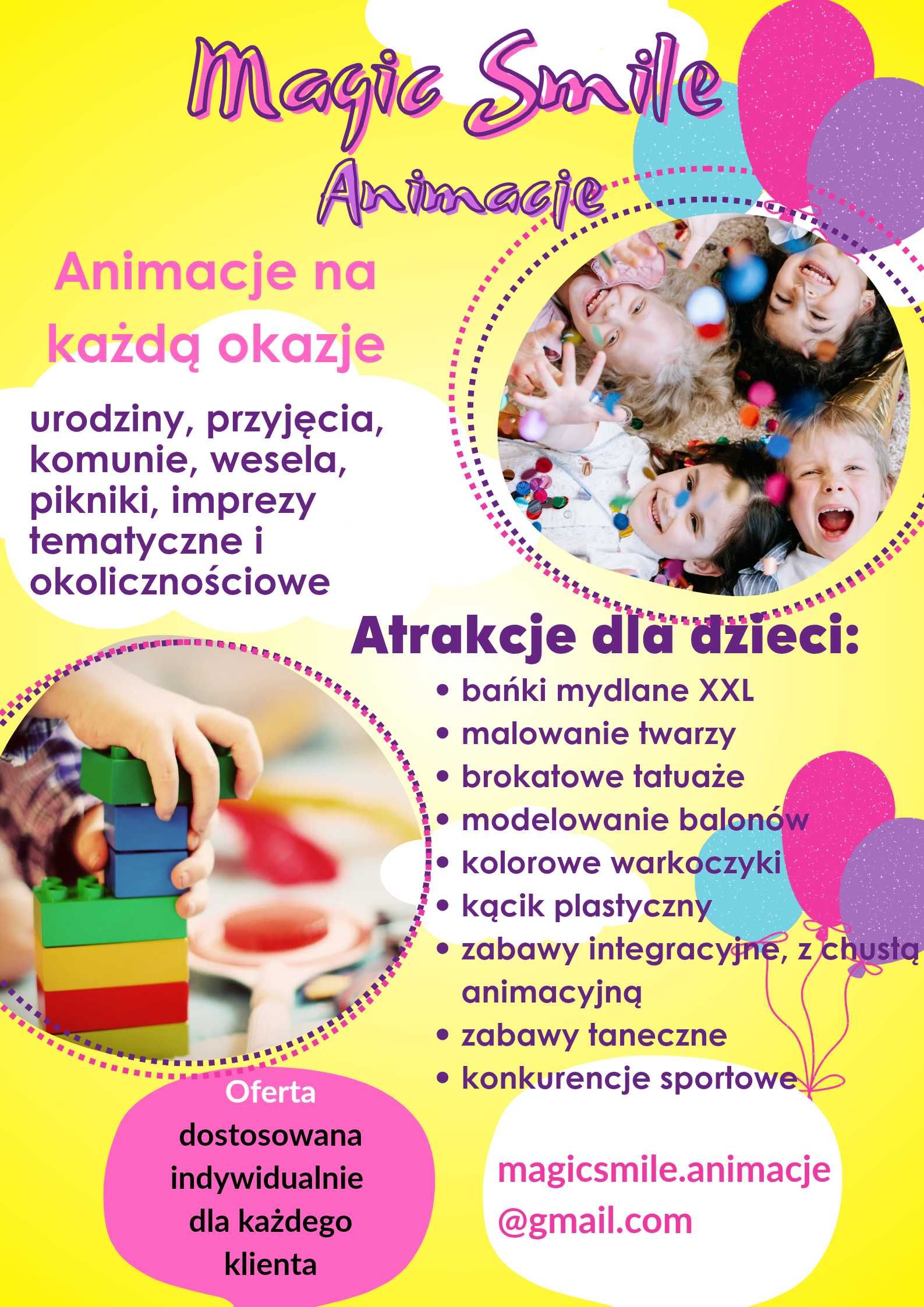 Animacje/ Animatorki dla dzieci !