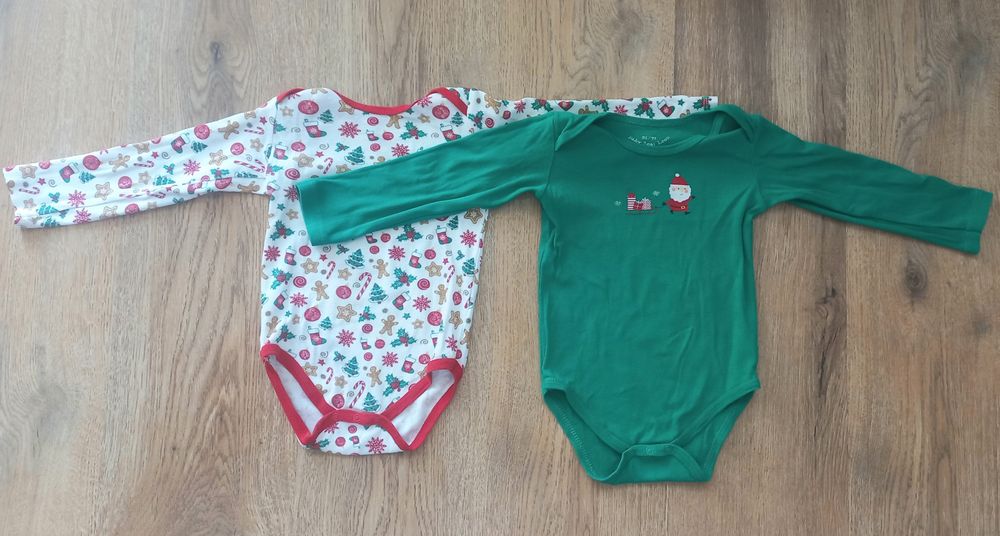 Body dziecięce świąteczne rozmiar 86-92 cm 2 sztuki