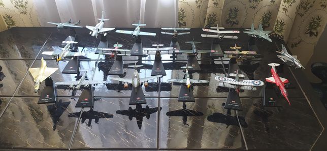 Kolekcja modeli samolotów świata 18 sztuk