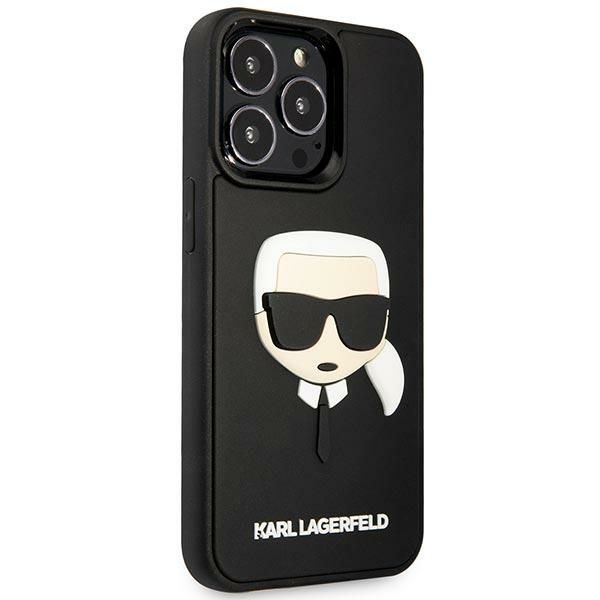 Etui Karl Lagerfeld iPhone 14 Pro 6,1" Czarny - 3D Rubber Karl`s Head