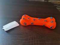 Zabawka dla psa kość piszcząca 16cm pomarańczowa 48TKNZW