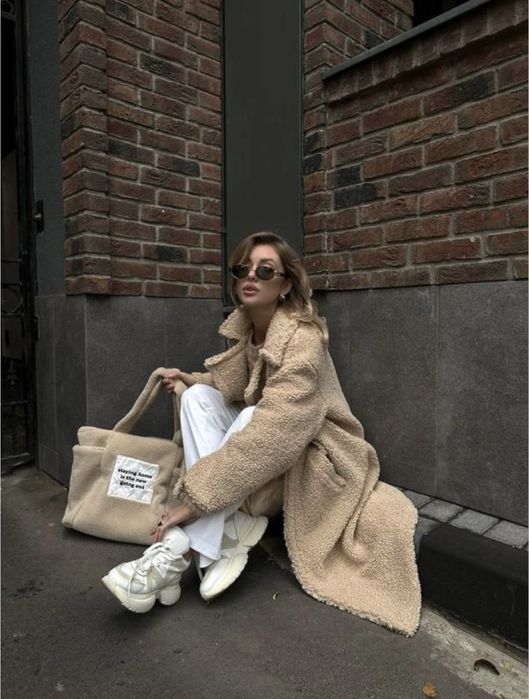 Шубка Теді бежевого кольору