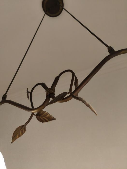 Lampa wisząca żyrandol metalowa szklana