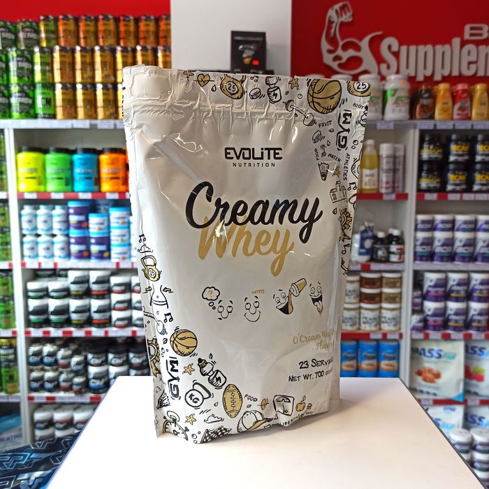Evolite Creamy Whey 700g Białko WPC Odżywka Białkowa kremowy wafelek