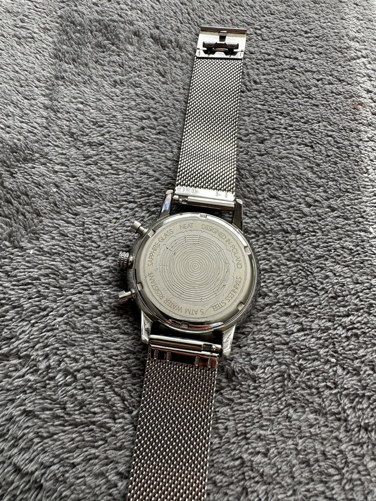 Zegarek NEAT BRAND stalowy CHRONO 42 N155