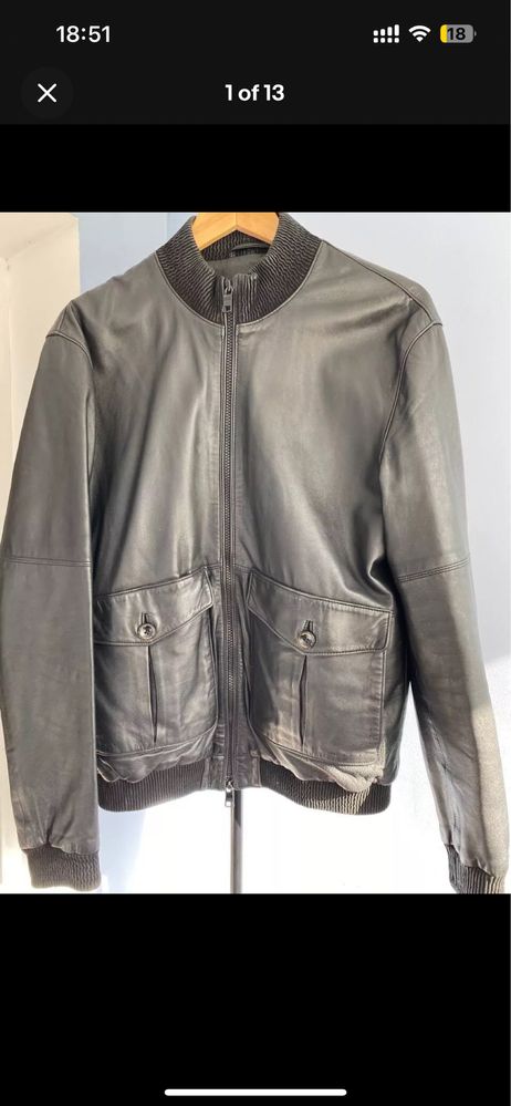 Armani exchange бомбер куртка шкіряна оригінал