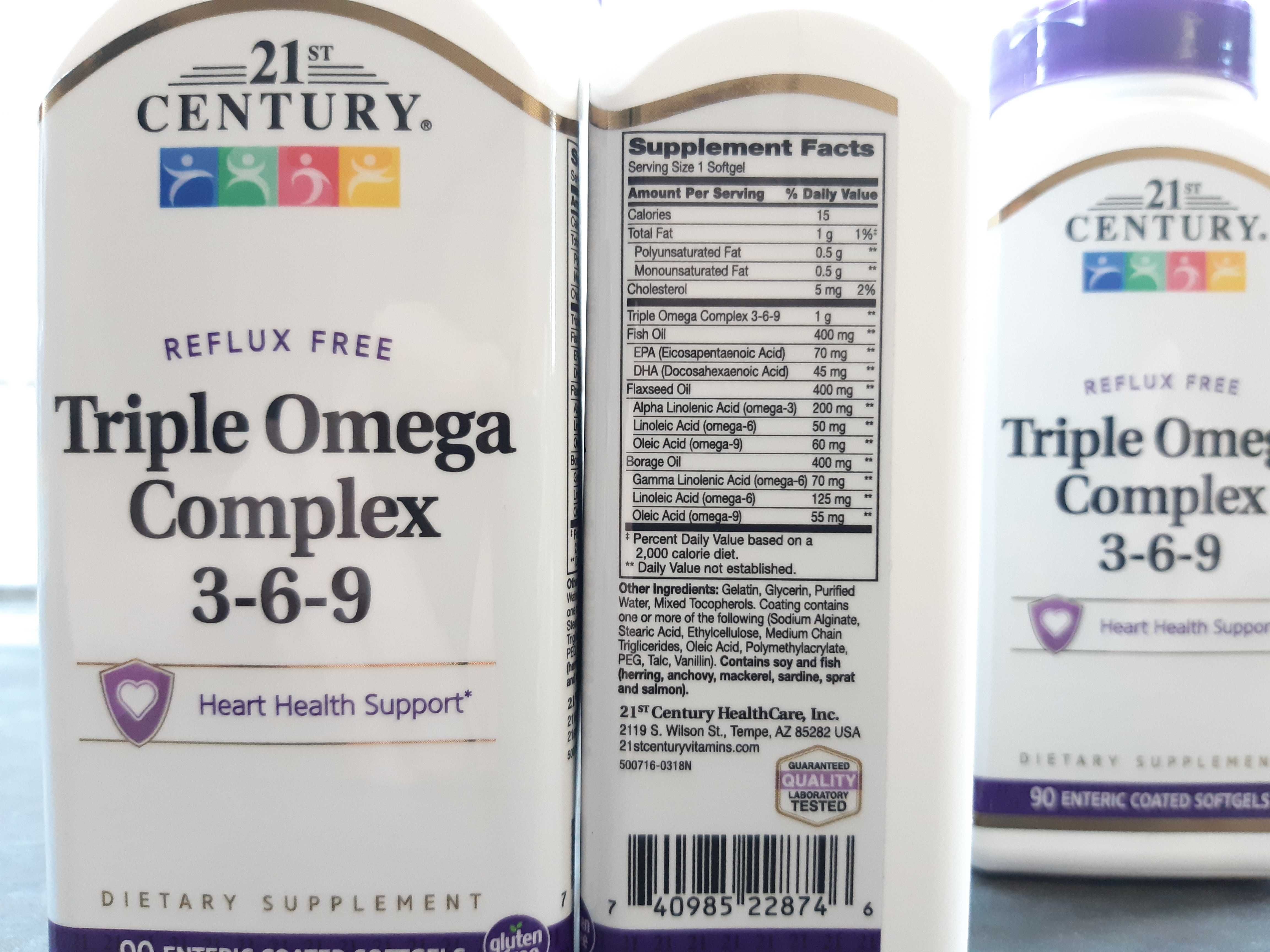21st Century, Triple Omega 3-6-9 (90 капсул), омега 3-6-9, омега 3 6 9