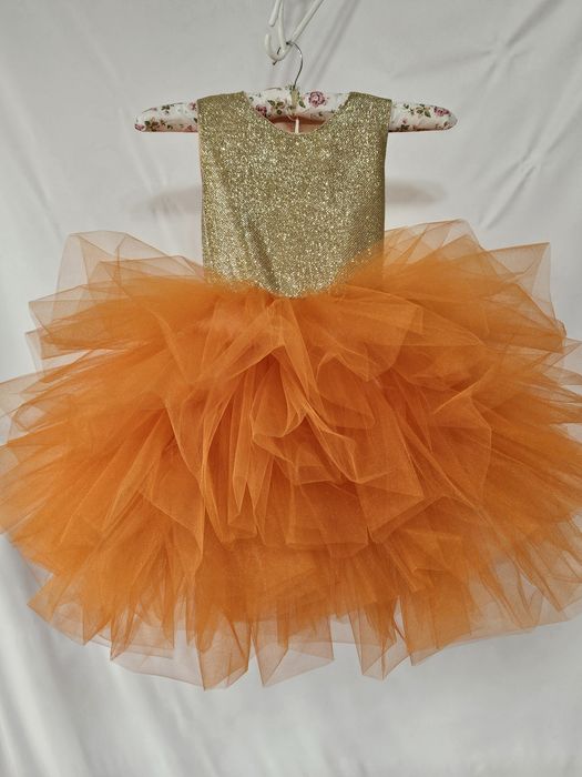 Сукня мандаринка на новий рік у садочок Сукня помаранчева оранжава