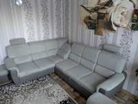 Narożnik plus pufa plus fotel