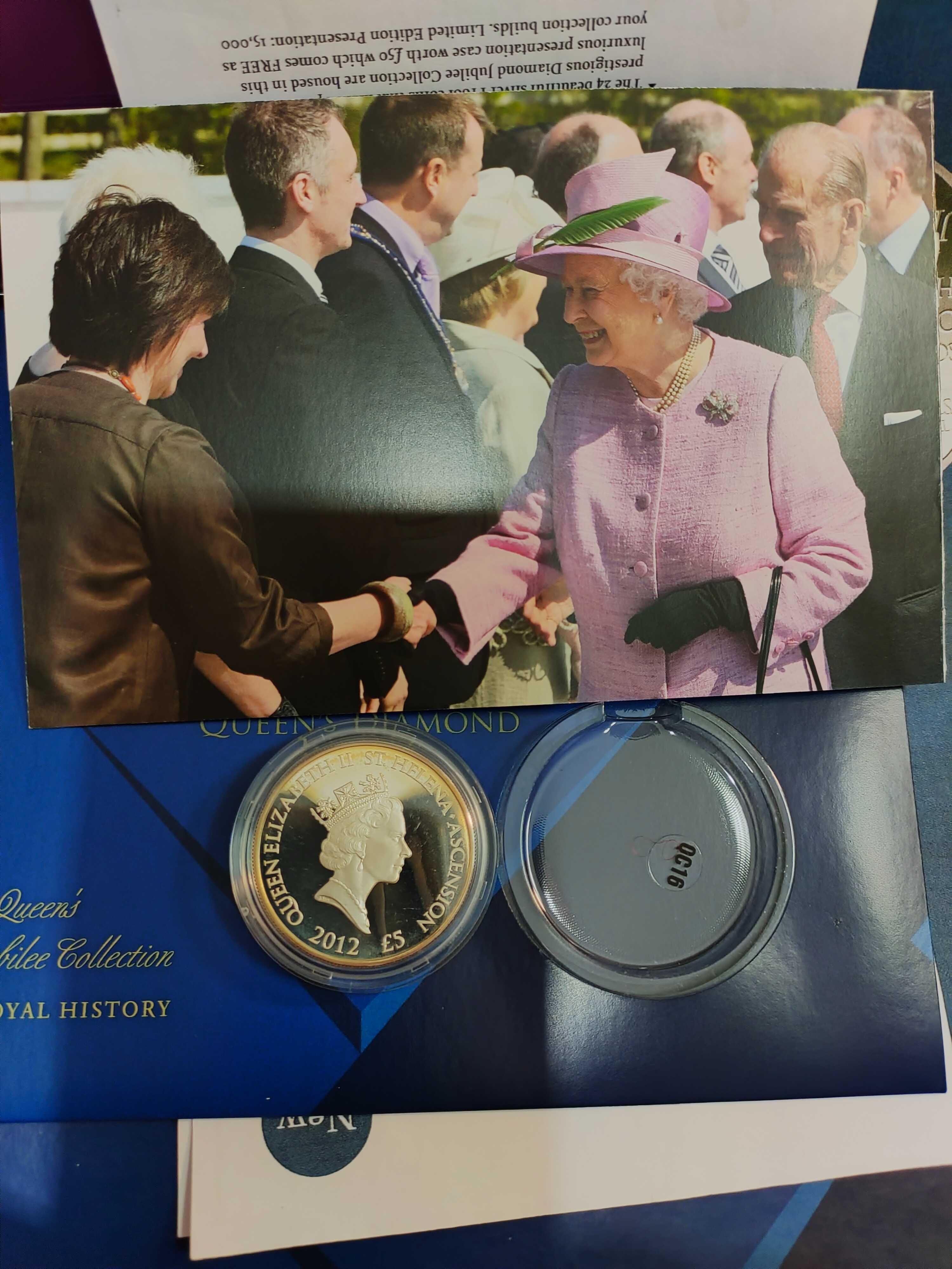 moedas jubileu diamante Rainha Isabel II