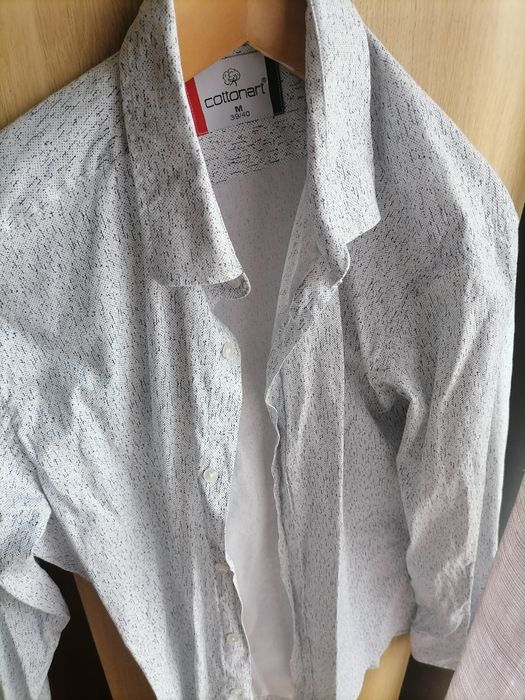 Koszule męskie biała i czarna, rozmiar L