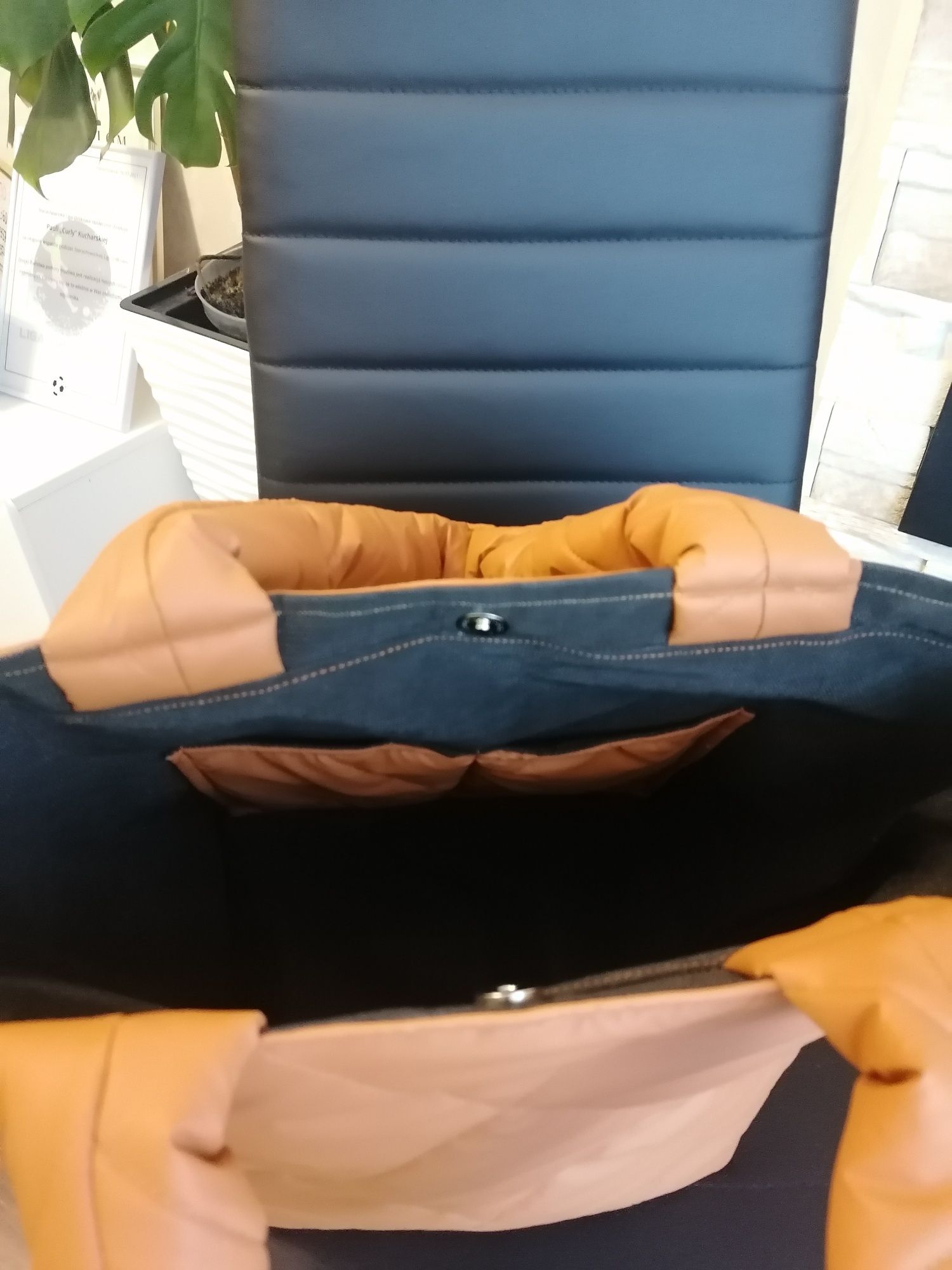 Torba handmade z pikówki jak skóra shopperbag
