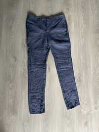 Lniane spodnie H&M 100% len 46 slim fit