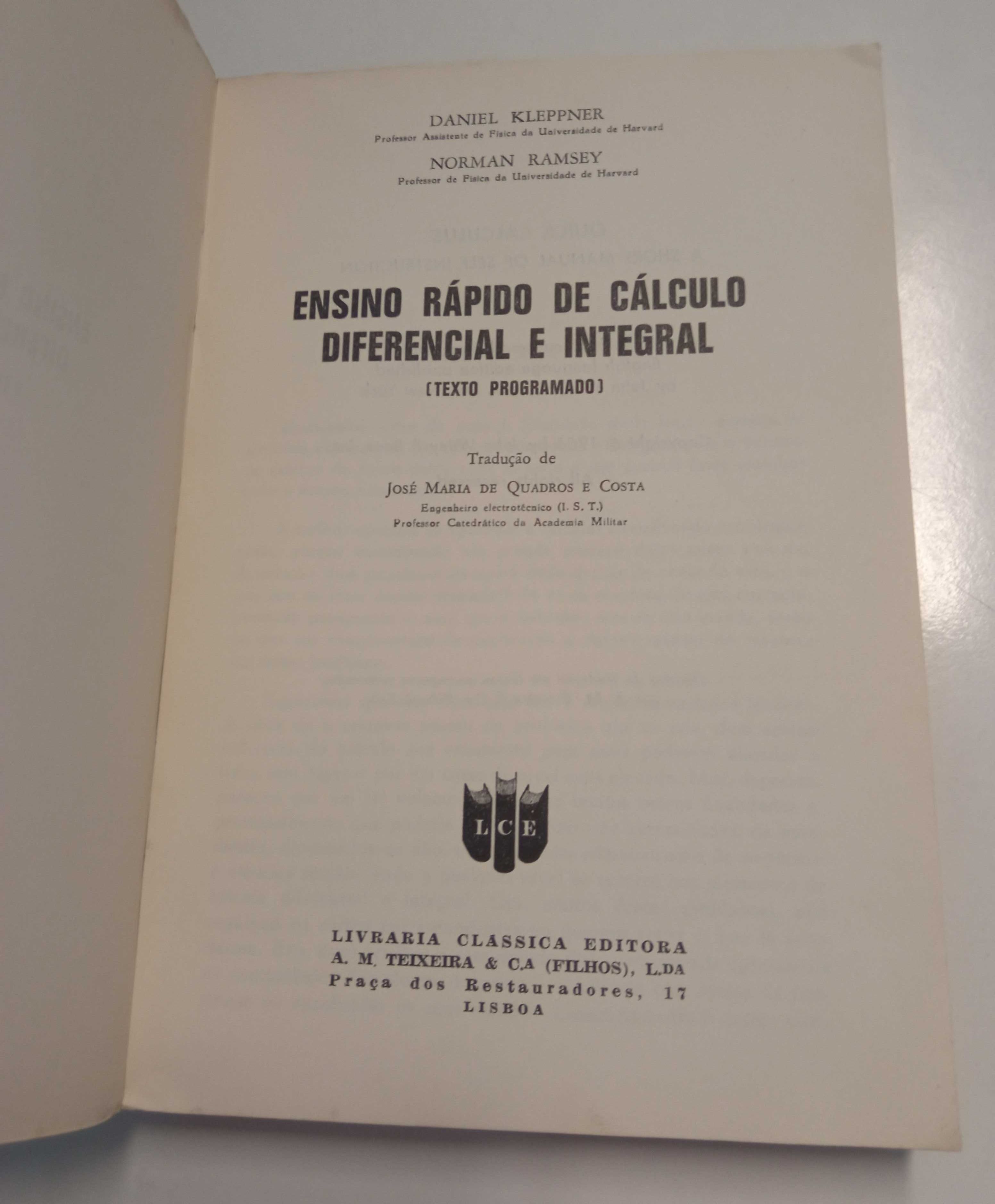 Ensino rápido de cálculo diferencial e integral, de Daniel Kleppner