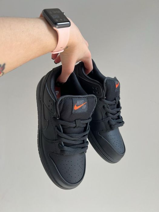 Кросівки NIke SB Dunk Low Total Black Leather (36-45)