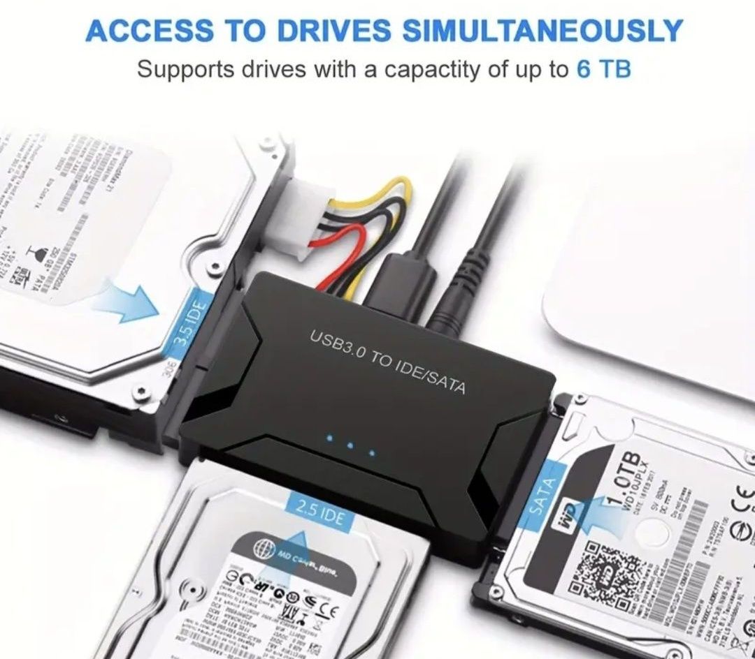 Adapter USB 3.0 do HDD i SSD 2.5" 3.5" IDE SATA