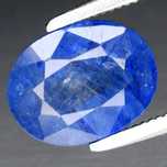 Safira Oval Azul