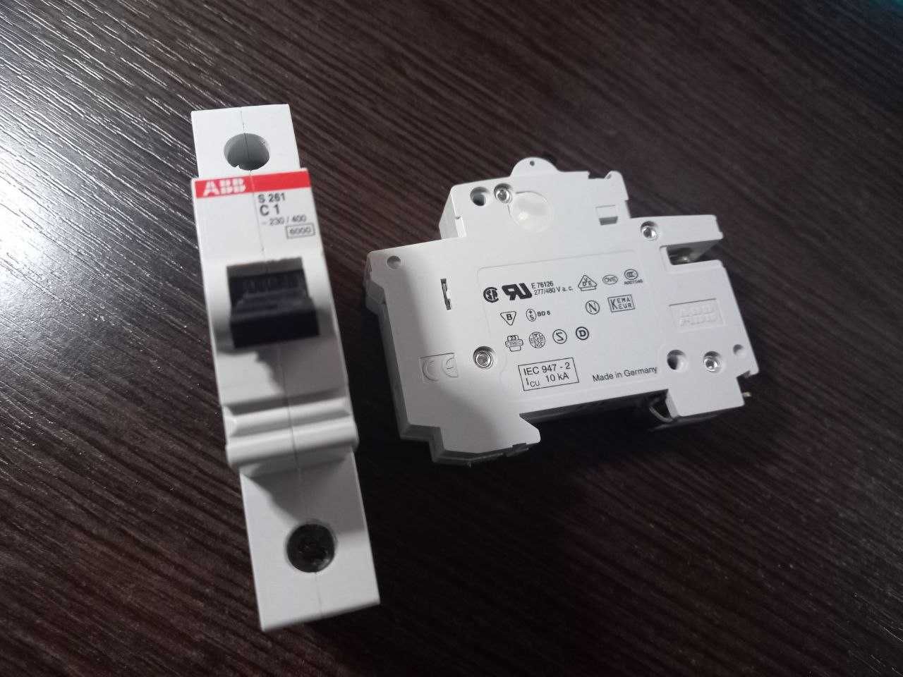 1-фазный выключатель/автомат/предохранитель 1A ABB S261 C1 230/400VAC