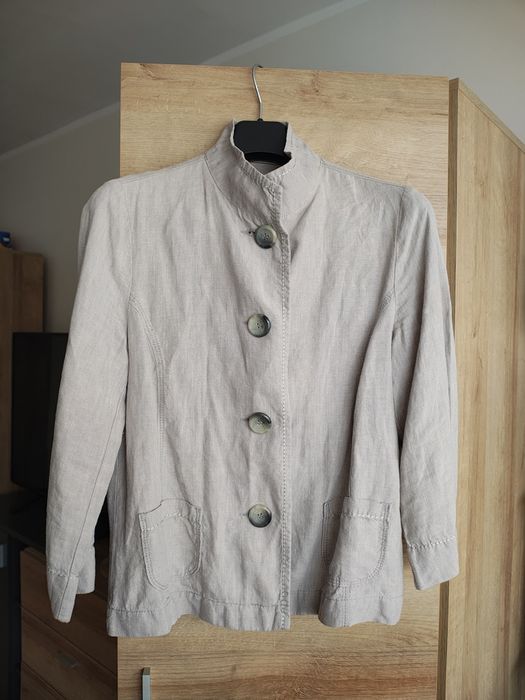 Żakiet marynarka narzutka lniana rozm. 36
