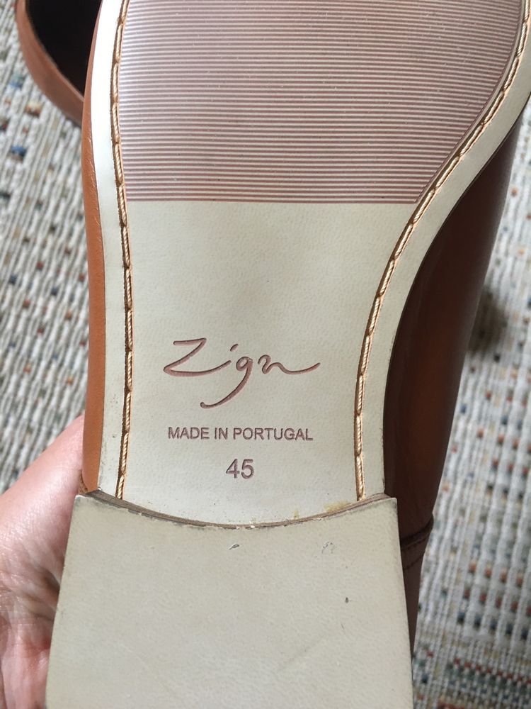 Брендові іналянські туфлі zign 45 розмір