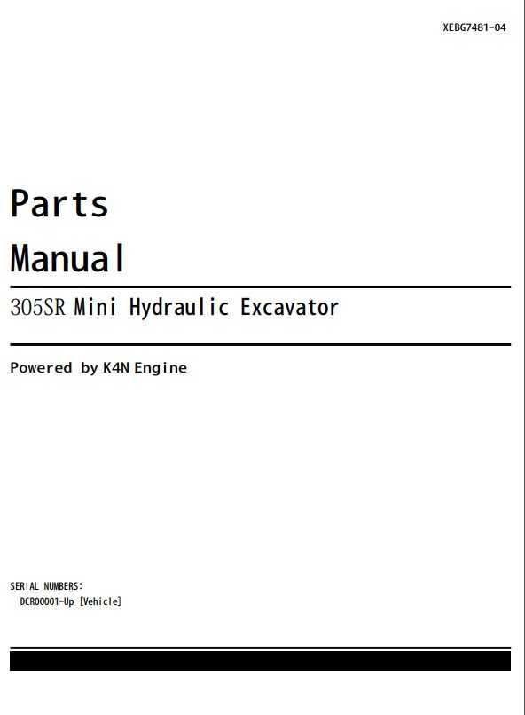 Katalog części Caterpillar CAT 305 SR