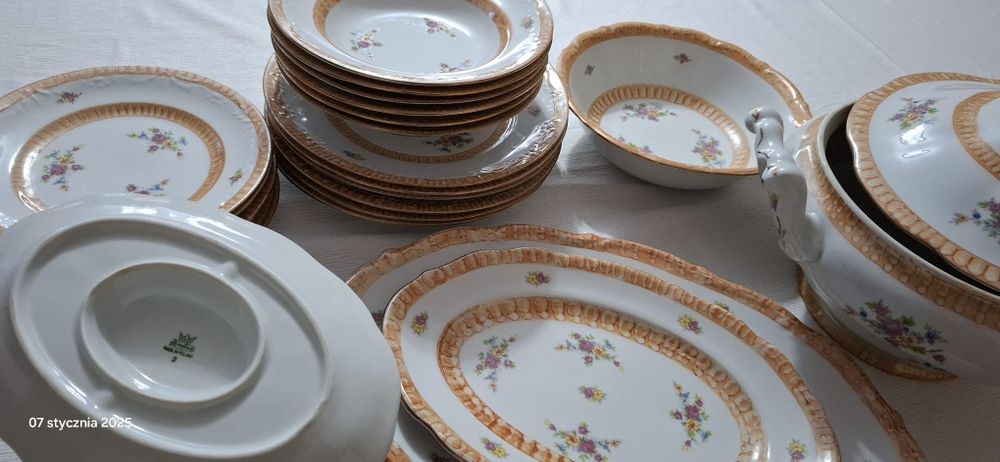Zestaw porcelanowy obiadowy