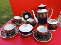 Zestaw Porcelany Weimar fason Eleganz Echt Kobalt.