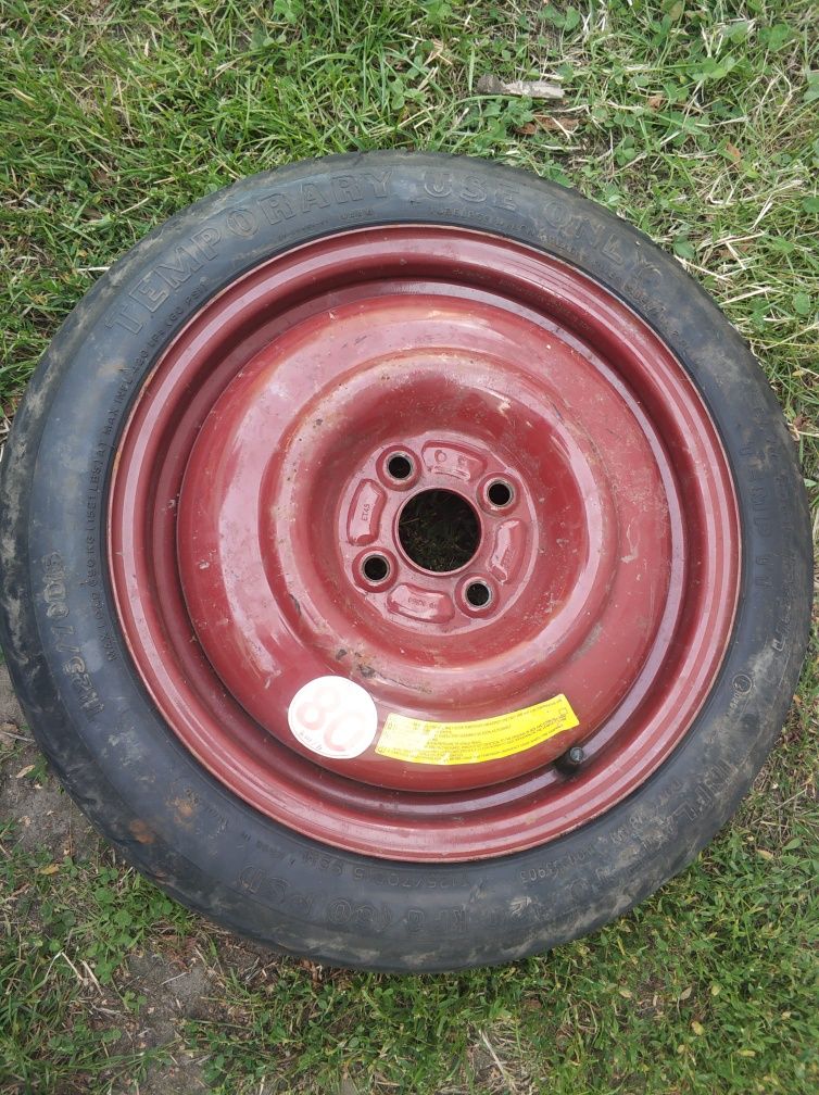 Zapas Dojazdowka 4x100 honda Civic VII 7 jazz T125/70/15