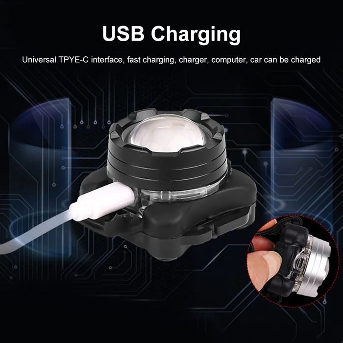 Luz de mineiro Led a bateria - luz normal + luz vermelha - novo