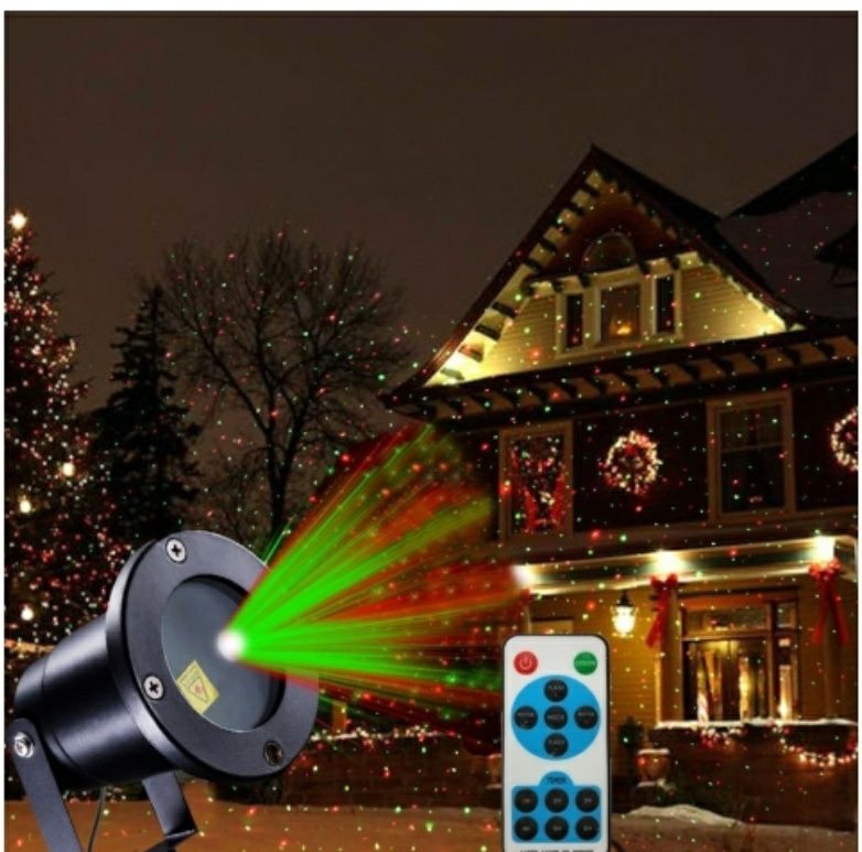 Projektor Świąteczny Reflektor Projektor Laserowy WODOODPORNY