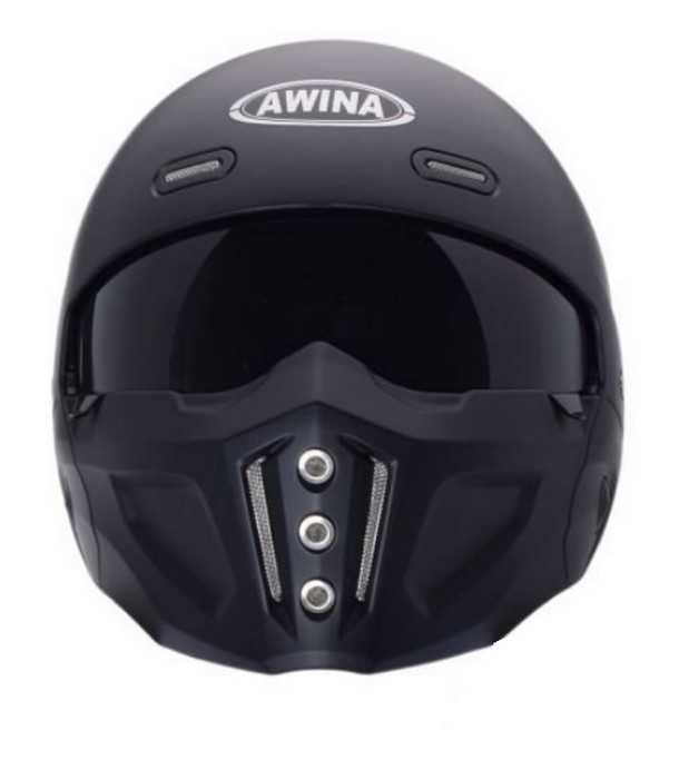 Nowy Kask Motocyklowy AWINA Wypinana Szczęka Blenda