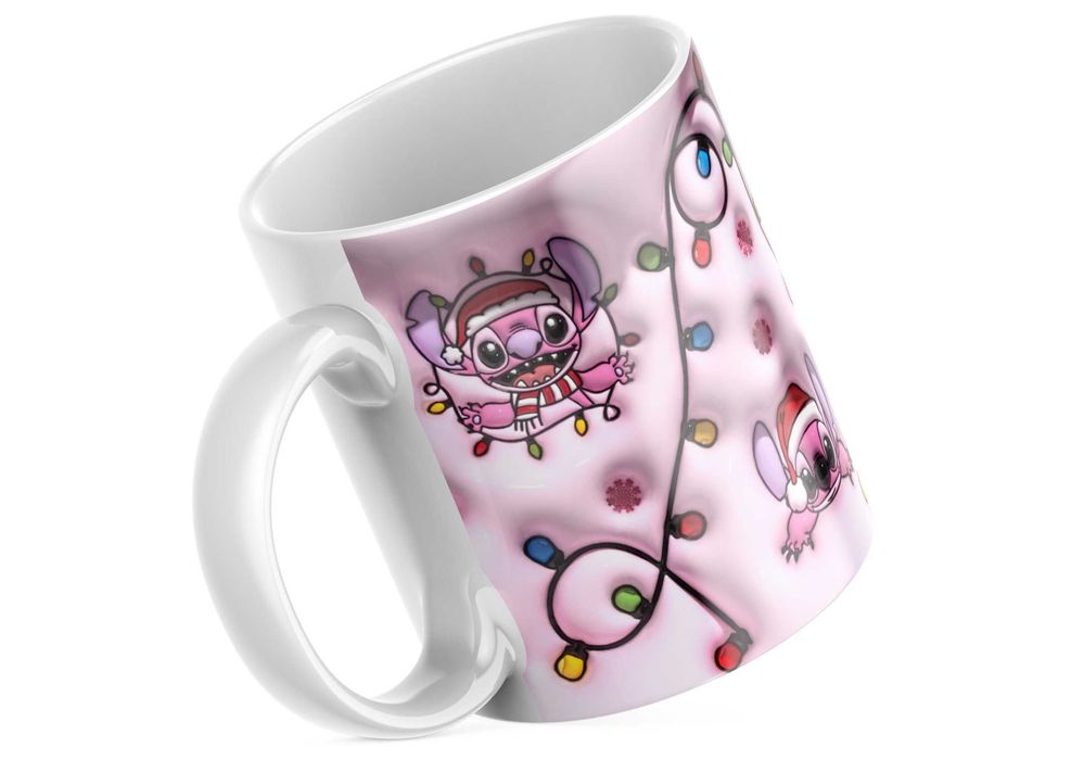 Świąteczny Kubek 3D Disney, Stitch - Wyjątkowy Prezent - Bestseller