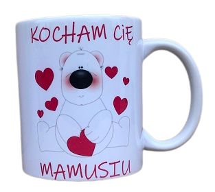 Poduszka + Kubek Dzień Matki Kocham Cię Mamusiu