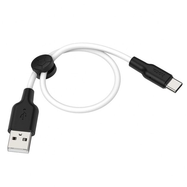 Короткий Кабель Hoco X21plus USB-Type-C 3A Быстрая зарядка 25см