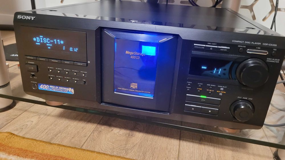 Odtwarzacz 400 płyt CD SONY CDP-CX455 zmieniarka CD