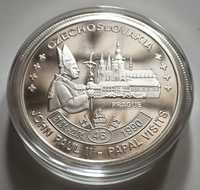 Kongo 10 Franc 2007 Jan Paweł II srebro Ag pielgrzymka 46
