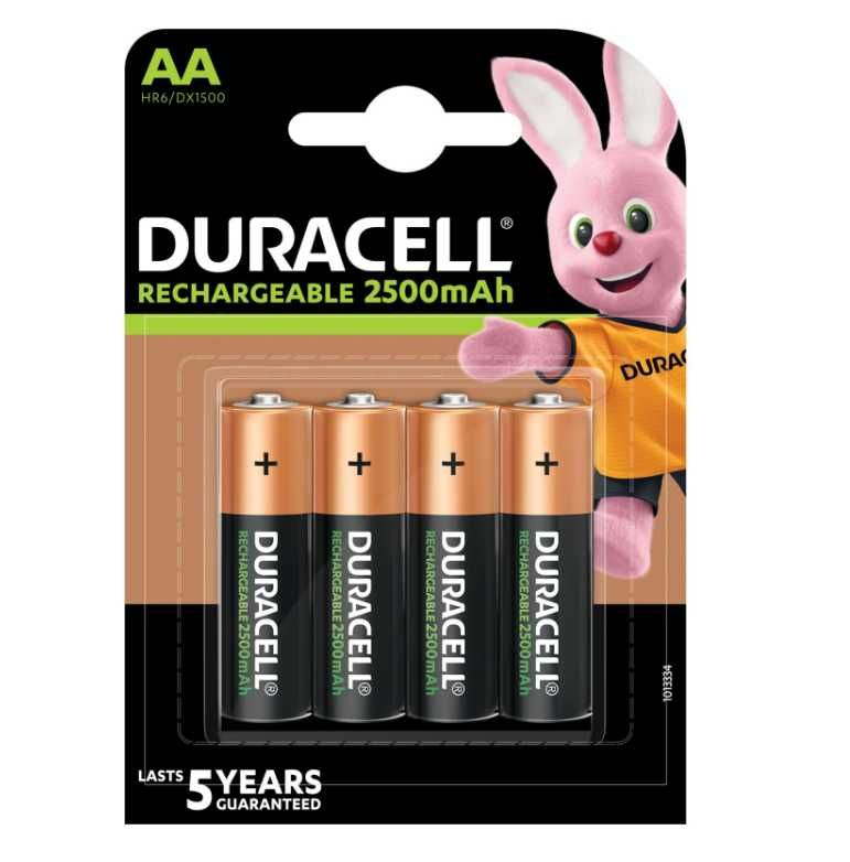 Аккумулятор 4 шт Duracell AA 2500 mAh 1.2В Rechargeable