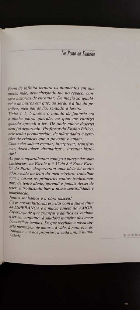 Livro No Reino da Fantasia. Usado