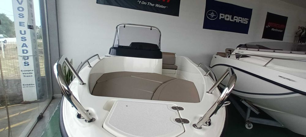 Barco QUICKSILVER Activ 455 open motor Mercury 50hp ELPT EFI    NOVO