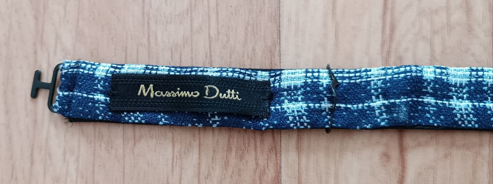 Massimo Dutti mucha męska do garnitur smoking granat