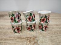 Kieliszki z Niżnego Nowogrodu porcelana z masą perłową Unikat ZSRR