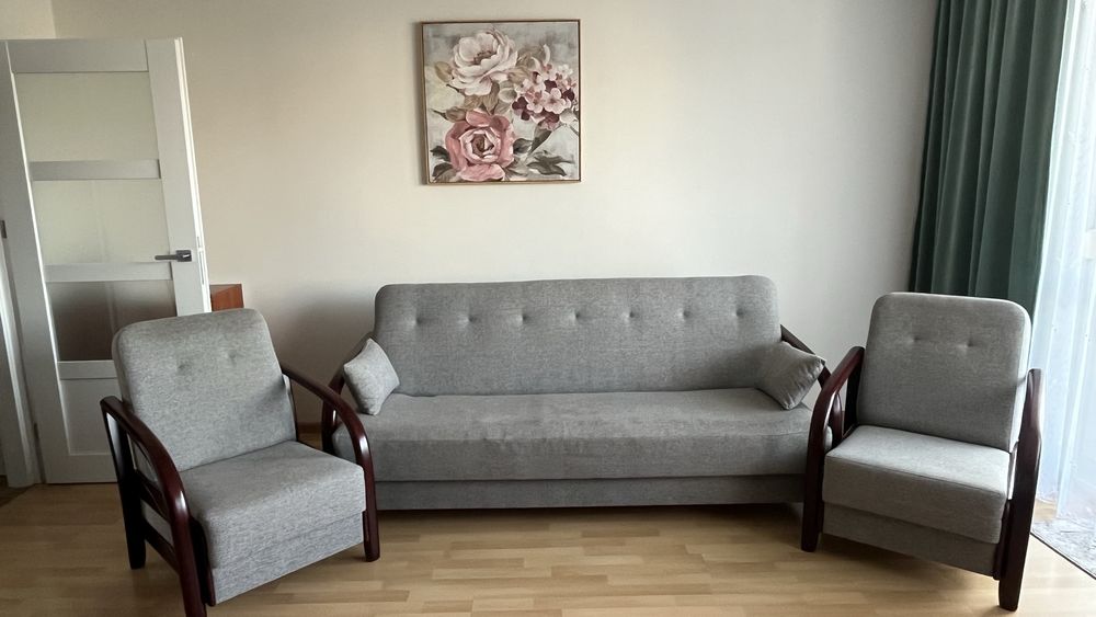 Zestaw wypoczynkowy: sofa + 2 fotele
