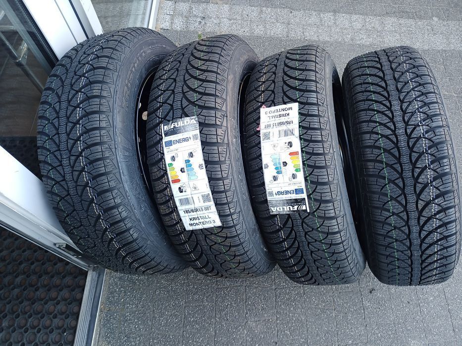 NOWE Koła ZIMA Hyundai i20 Bayron Kia Rio 185/65R15 Fulda Montero 3
